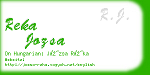 reka jozsa business card